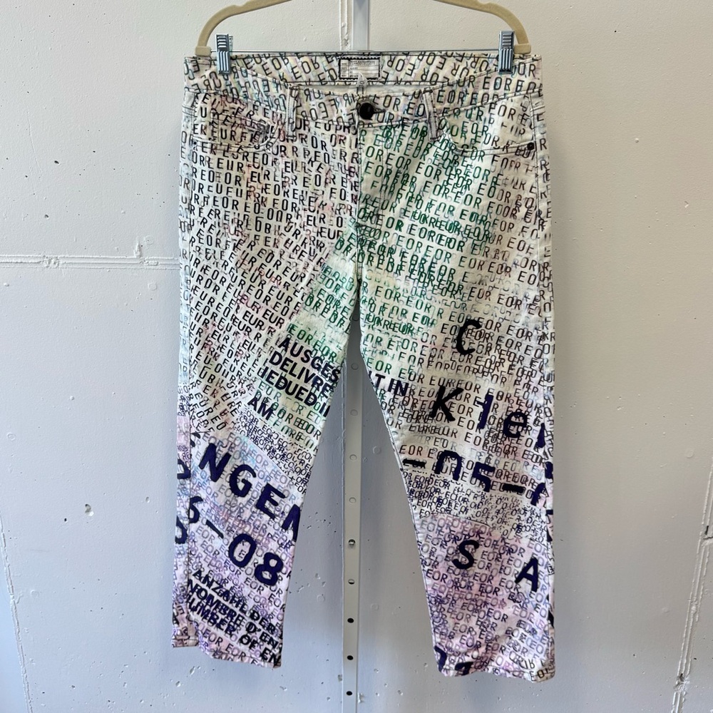 Mary Katrantzou Current Elliott The Boyfriend Dynamo Pink‎ Stretch Denim Jeans